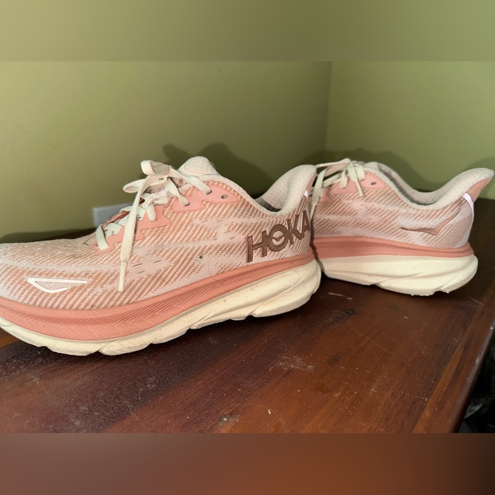 Hoka Pink Athletic Shoes with Breathable Mesh